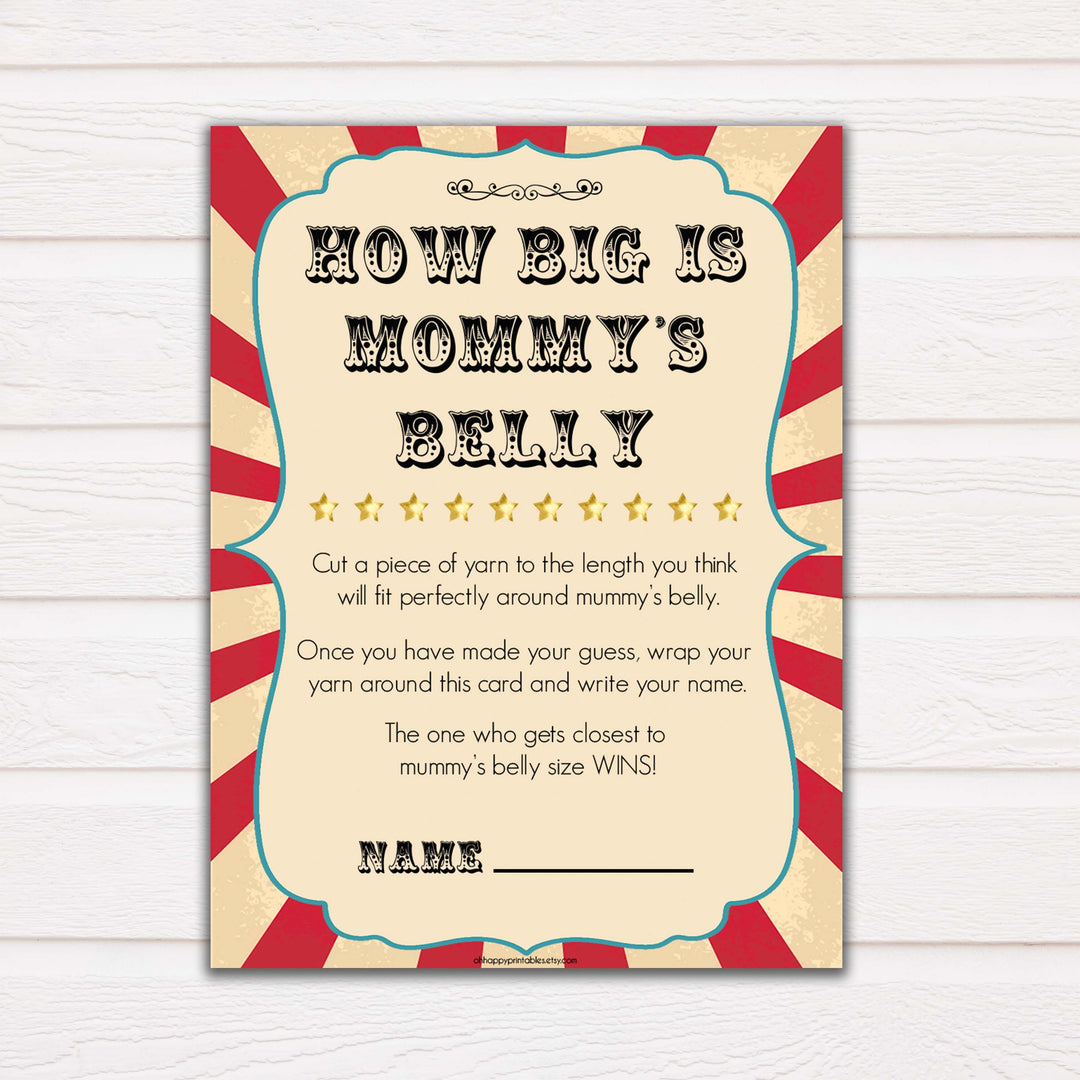 Circus how big is mommys belly baby shower games, circus baby games, carnival baby games, printable baby games, fun baby games, popular baby games, carnival baby shower, carnival theme