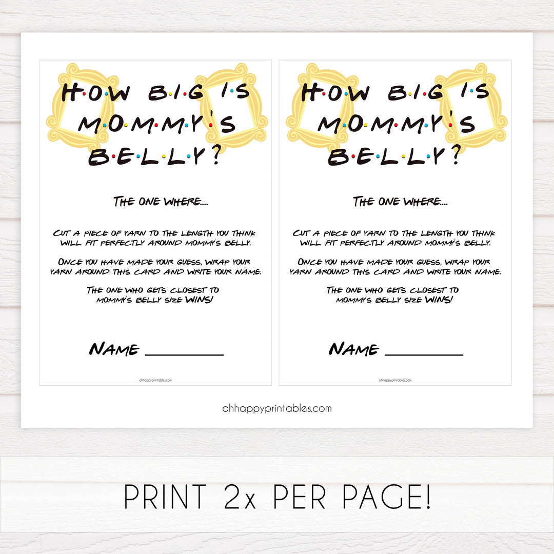 how big is mommys belly game, Printable baby shower games, friends fun baby games, baby shower games, fun baby shower ideas, top baby shower ideas, friends baby shower, friends baby shower ideas