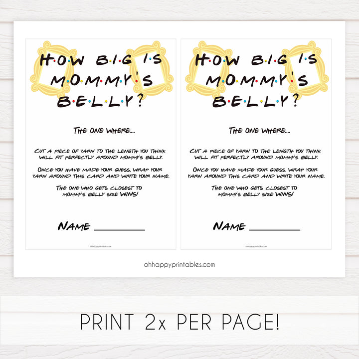how big is mommys belly game, Printable baby shower games, friends fun baby games, baby shower games, fun baby shower ideas, top baby shower ideas, friends baby shower, friends baby shower ideas