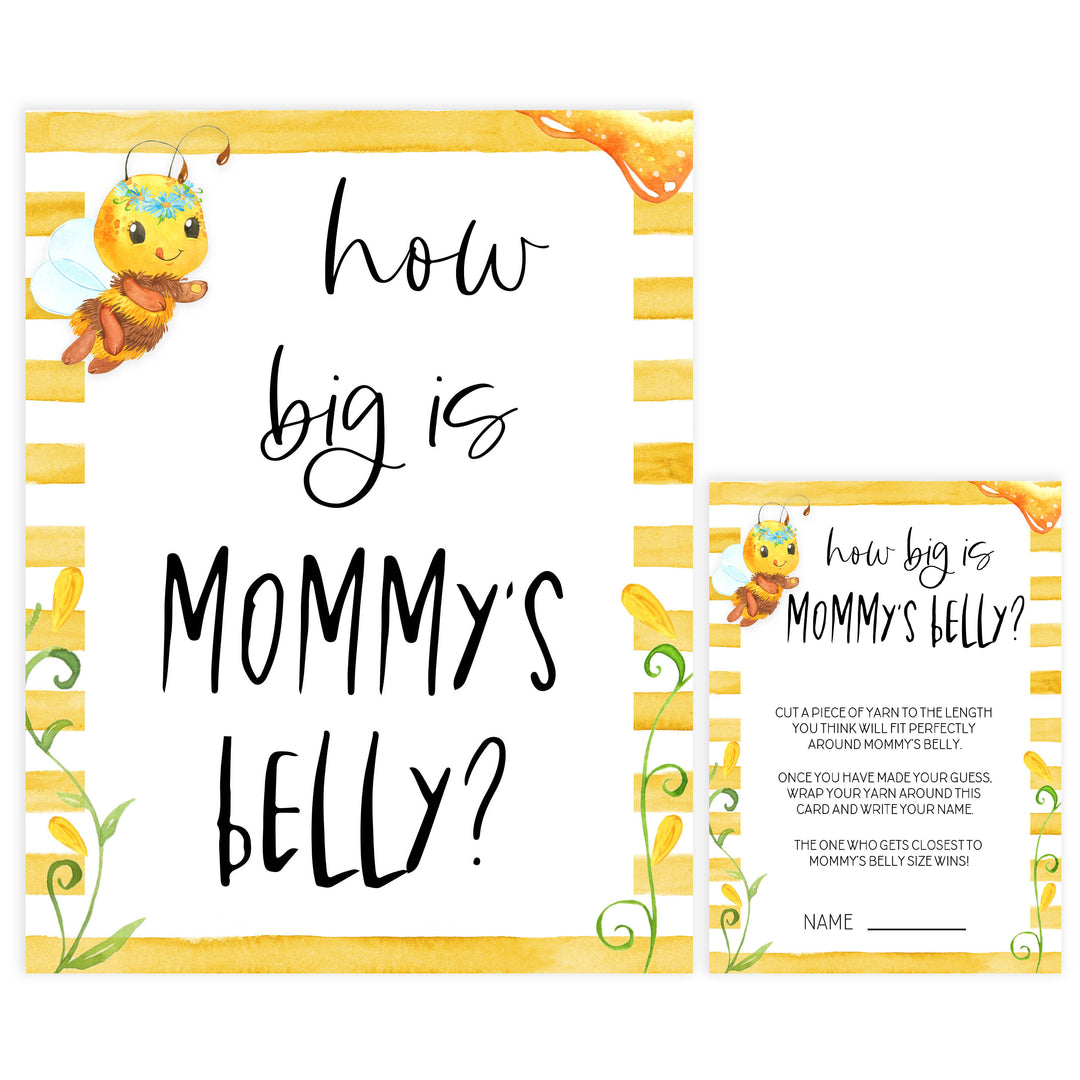 how big is mommys belly game, Printable baby shower games, mommy bee fun baby games, baby shower games, fun baby shower ideas, top baby shower ideas, mommy to bee baby shower, friends baby shower ideas