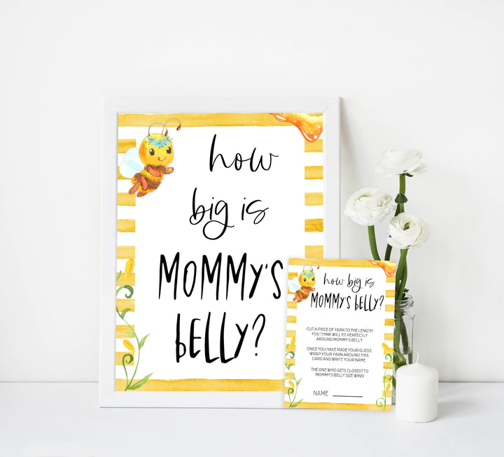how big is mommys belly game, Printable baby shower games, mommy bee fun baby games, baby shower games, fun baby shower ideas, top baby shower ideas, mommy to bee baby shower, friends baby shower ideas