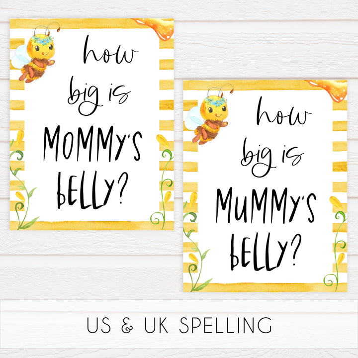 how big is mommys belly game, Printable baby shower games, mommy bee fun baby games, baby shower games, fun baby shower ideas, top baby shower ideas, mommy to bee baby shower, friends baby shower ideas