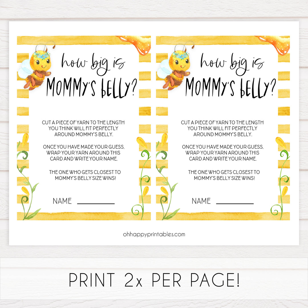 how big is mommys belly game, Printable baby shower games, mommy bee fun baby games, baby shower games, fun baby shower ideas, top baby shower ideas, mommy to bee baby shower, friends baby shower ideas