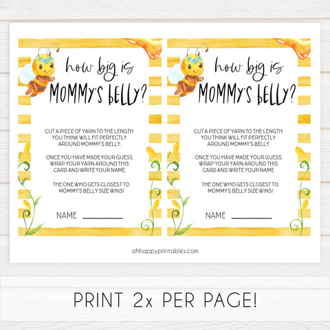 how big is mommys belly game, Printable baby shower games, mommy bee fun baby games, baby shower games, fun baby shower ideas, top baby shower ideas, mommy to bee baby shower, friends baby shower ideas