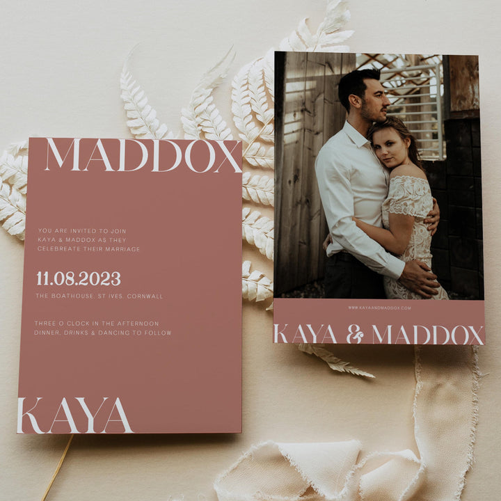Dusty Rose Wedding Invitation Suite - KAYA