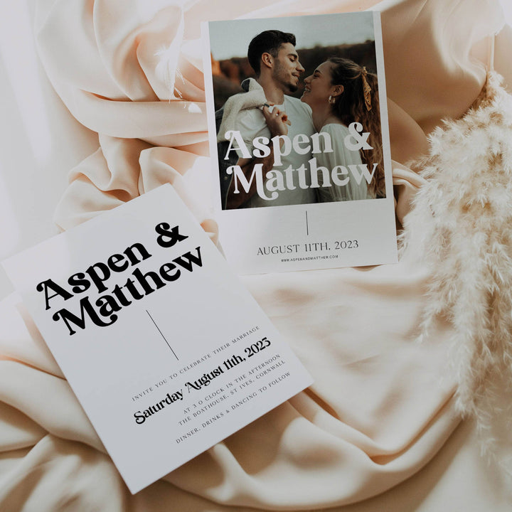 70s Style wedding invitation suite, editable wedding stationery, printable wedding stationery, modern wedding items, wedding save the dates