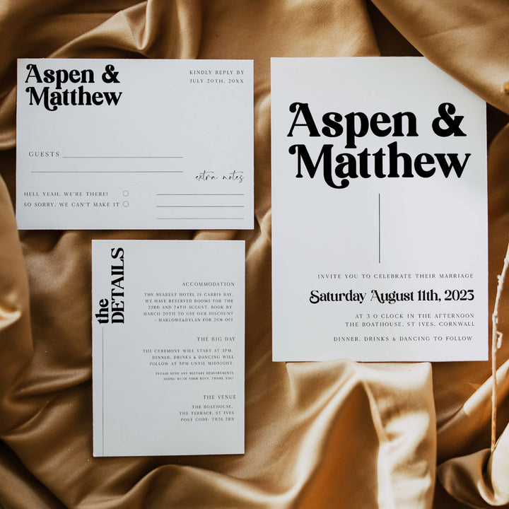 70s Style wedding invitation suite, editable wedding stationery, printable wedding stationery, modern wedding items, wedding save the dates