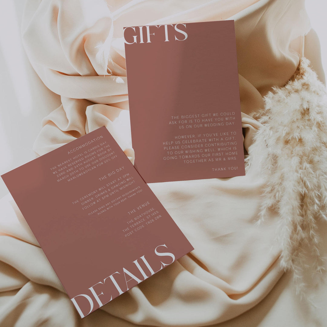 Dusty Rose Wedding Invitation Suite - KAYA