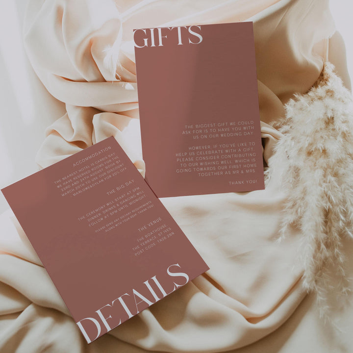 Dusty Rose Wedding Invitation Suite - KAYA