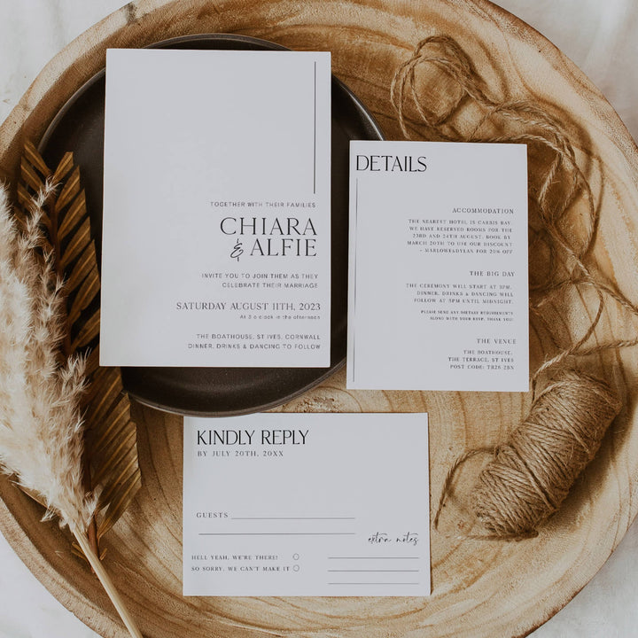 wedding invitation bundle, modern wedding invitation suite, editable wedding stationery, printable wedding stationery, modern wedding items, wedding save the dates