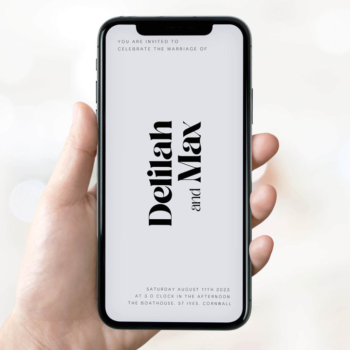 Grey Full Wedding Invitation Suite - DELILAH