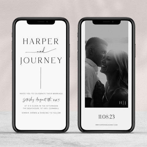 Minimalist Wedding Invitation Suite - HARPER