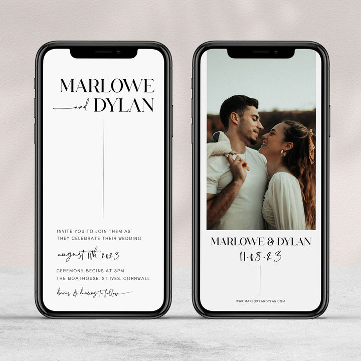 Modern Wedding Invitation Suite - MARLOWE