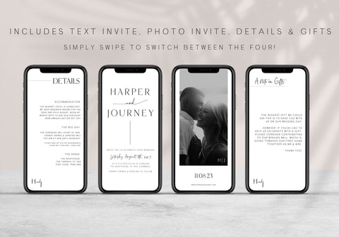 Minimalist Wedding Invitation Suite - HARPER
