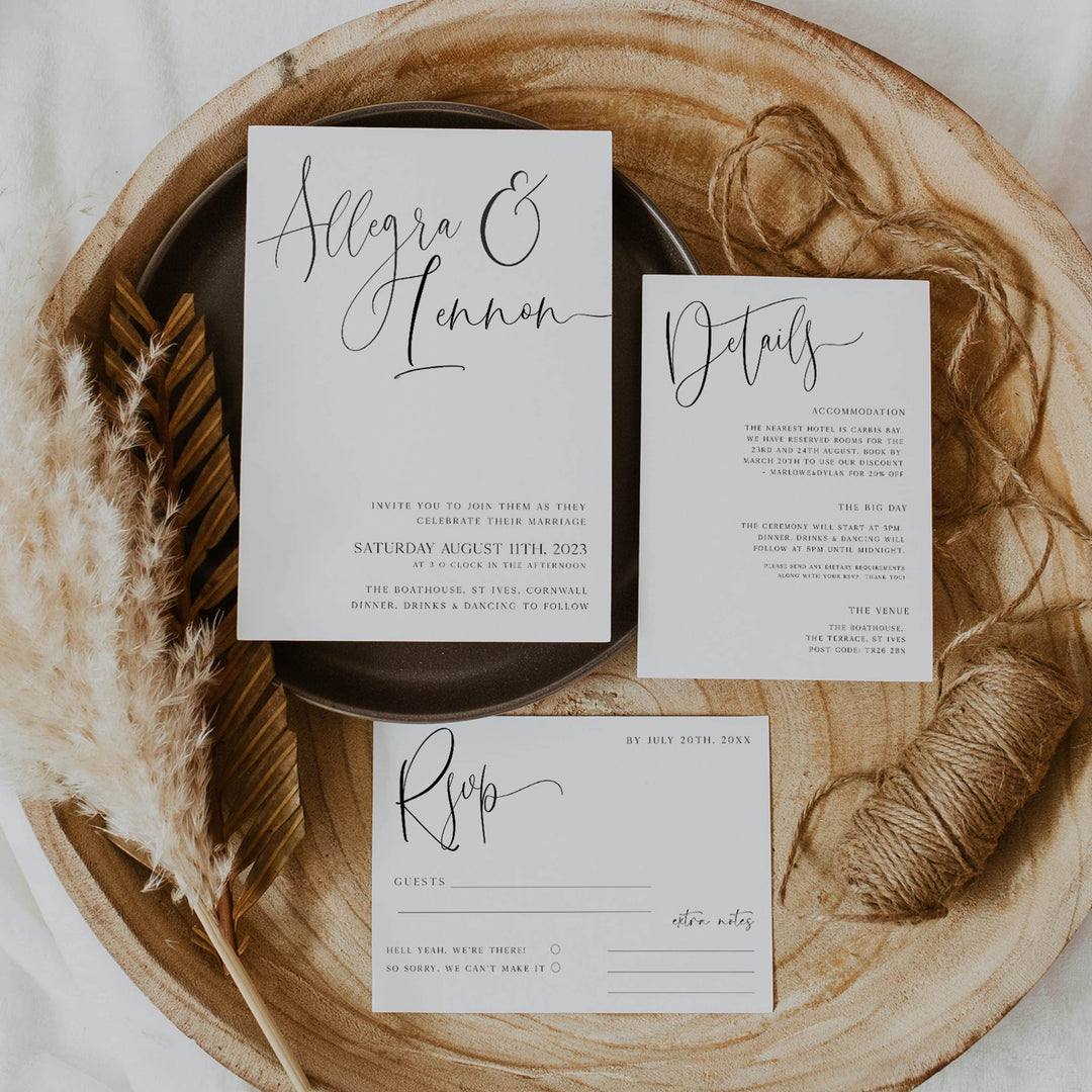 CALLIGRAPHY editable wedding invitation suite, editable wedding stationery, printable wedding stationery, modern wedding items, wedding save the dates