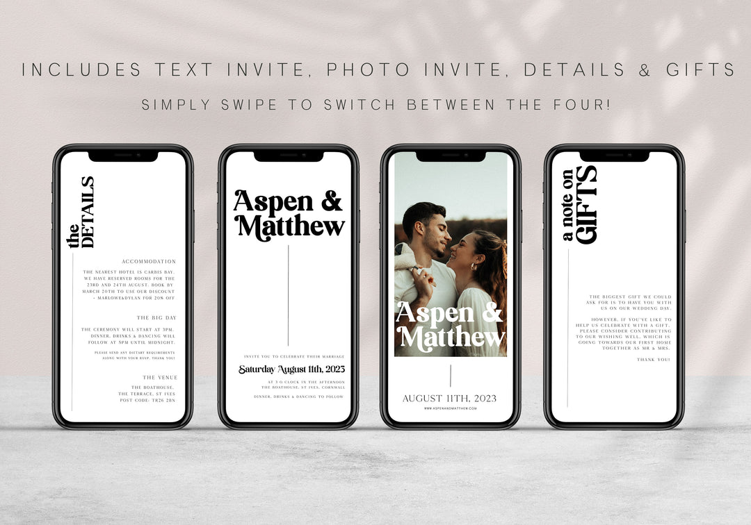mobile wedding invitations, cell phone wedding invitation, 70s Style wedding invitation suite, editable wedding stationery, printable wedding stationery, modern wedding items, wedding save the dates