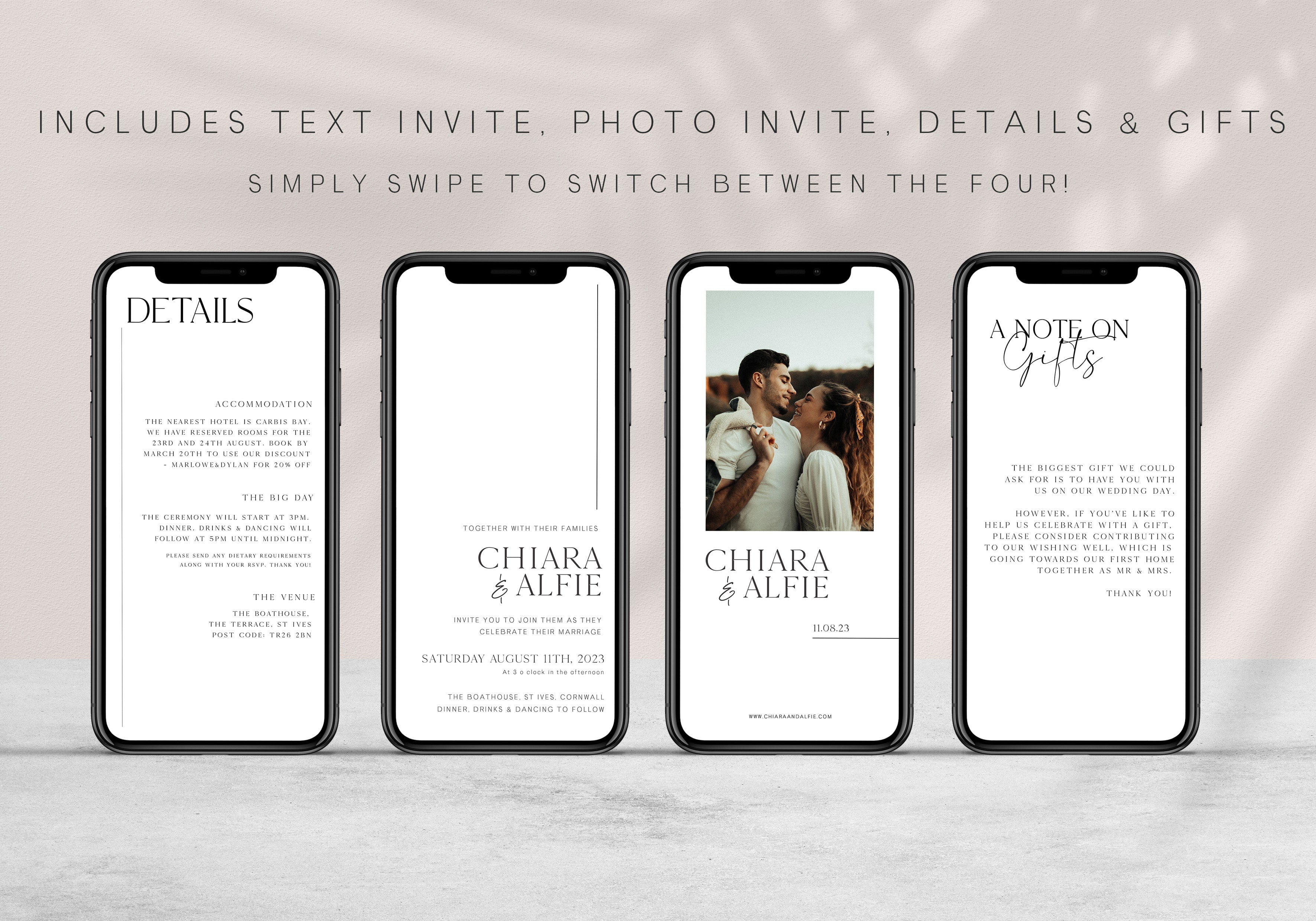 Modern Wedding Invitation Suite - CHIARA