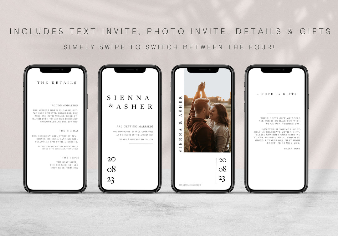 Modern Wedding Invitation Suite - SIENNA