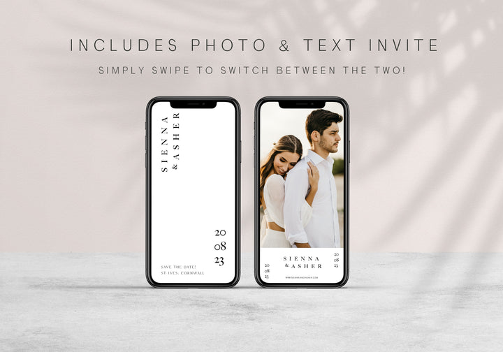 editable save the date, wedding stationery, save the date, modern save the date