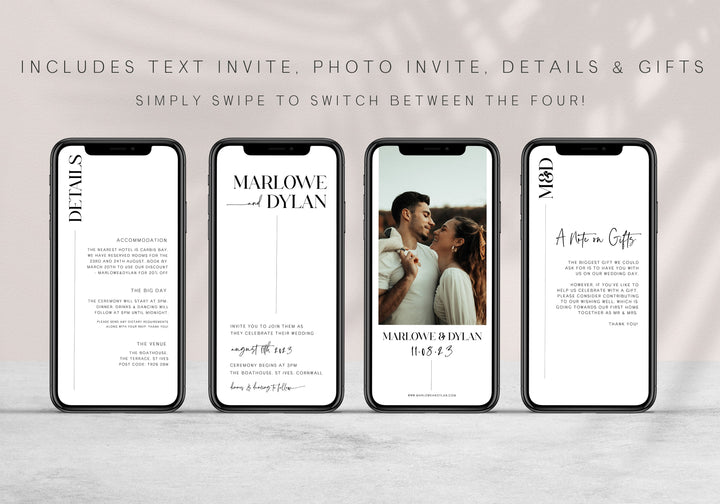 editable wedding invitation suite, mobile wedding invitation suite, wedding suite, wedding invitations, editable wedding invitations