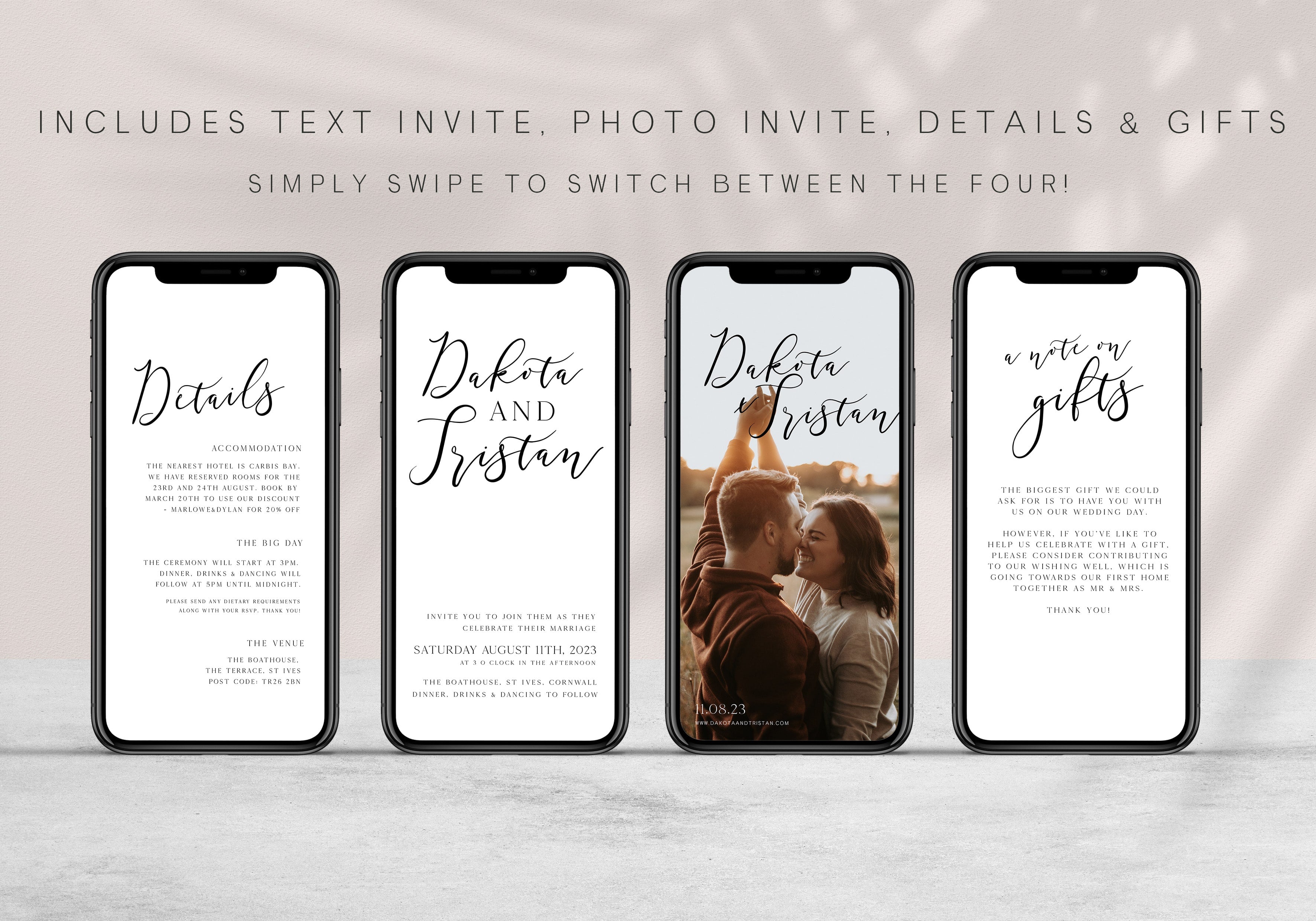 editable save the date, mobile save the date, CALLIGRAPHY editable wedding invitation suite, editable wedding stationery, printable wedding stationery, modern wedding items, wedding save the dates