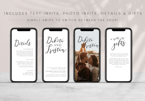 editable save the date, mobile save the date, CALLIGRAPHY editable wedding invitation suite, editable wedding stationery, printable wedding stationery, modern wedding items, wedding save the dates
