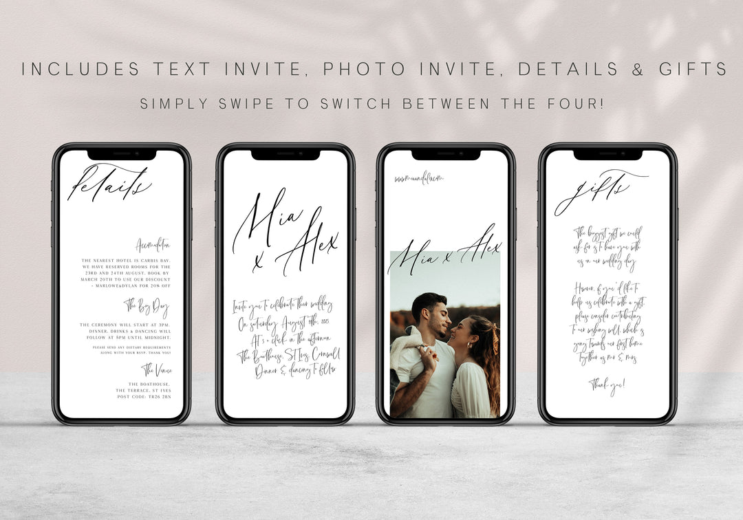 editable wedding mobile invitation, CALLIGRAPHY editable wedding invitation suite, editable wedding stationery, printable wedding stationery, modern wedding items, wedding save the dates
