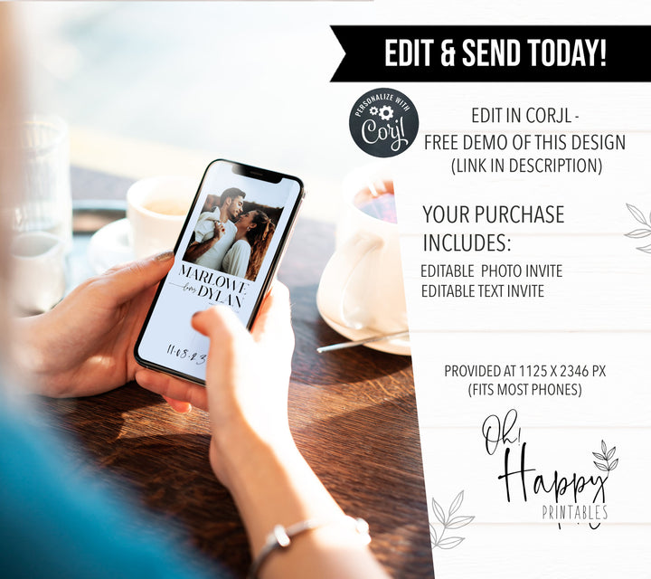 editable save the date, save the date, modern save the date, wedding stationery, wedding invitations