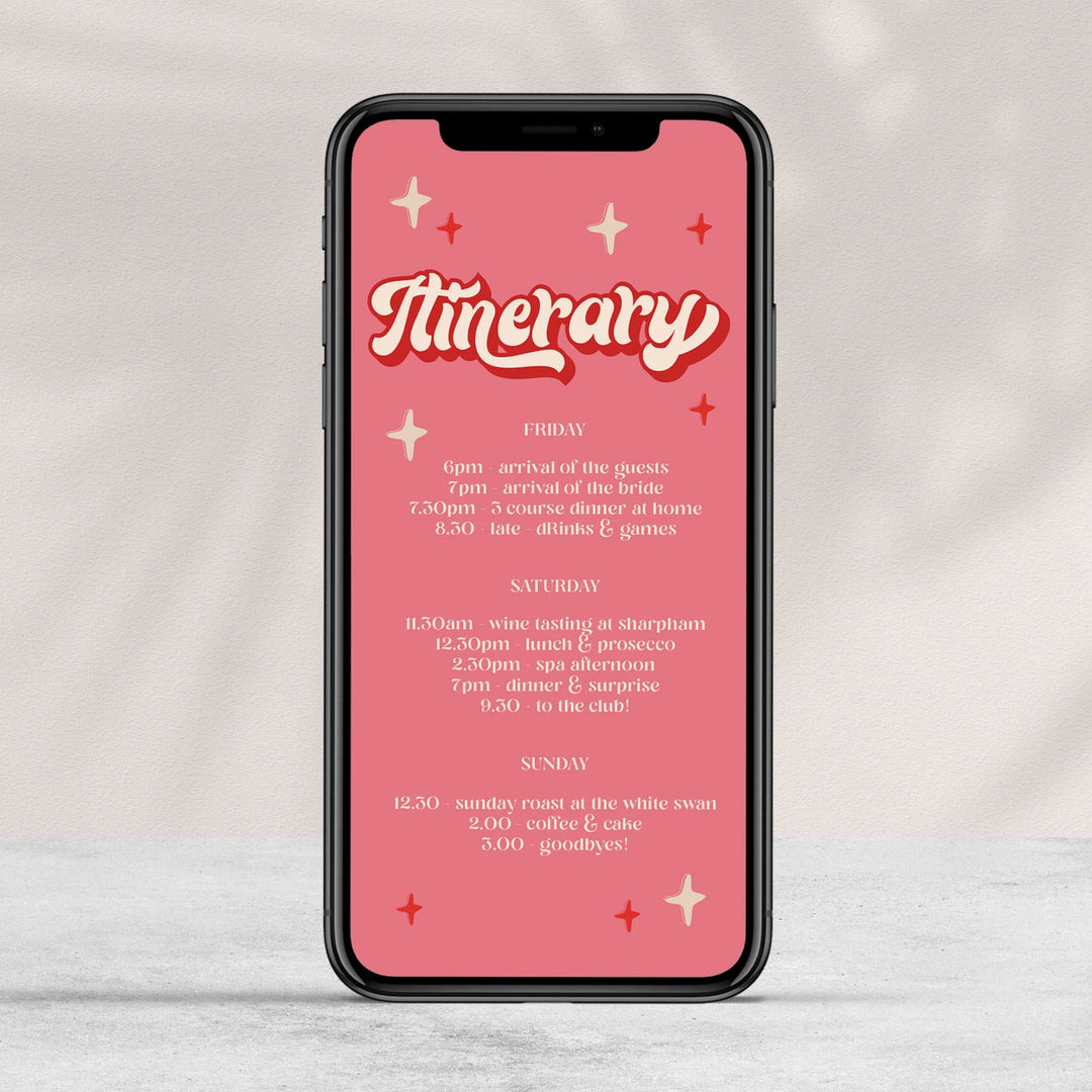 editable bridal shower invitation in a 70s style. Easy to edit and download and ready to send to friends via WhatsApp, Facebook, or SMS