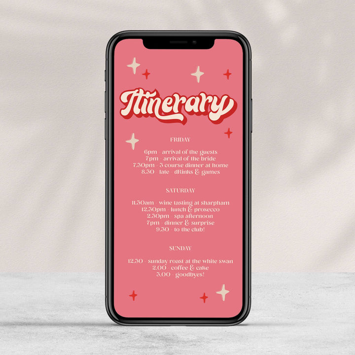 editable bridal shower invitation in a 70s style. Easy to edit and download and ready to send to friends via WhatsApp, Facebook, or SMS