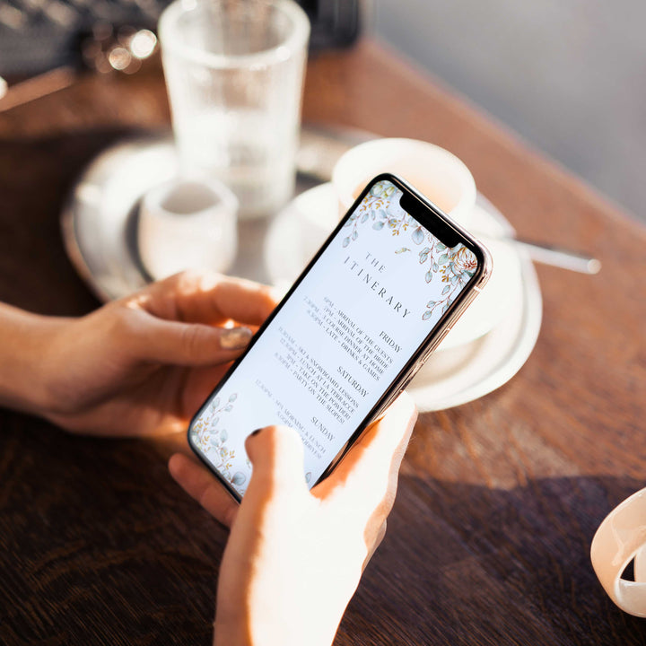 editable summer garden bridal shower mobile invitation, printable floral hen party invitation, summer garden bridal theme