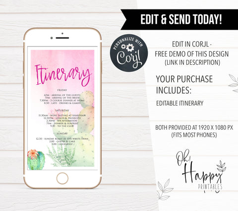editable fiesta bridal shower itinerary, bridal shower itinerary, bridal itinerary, editable itinerary, fiesta bridal shower