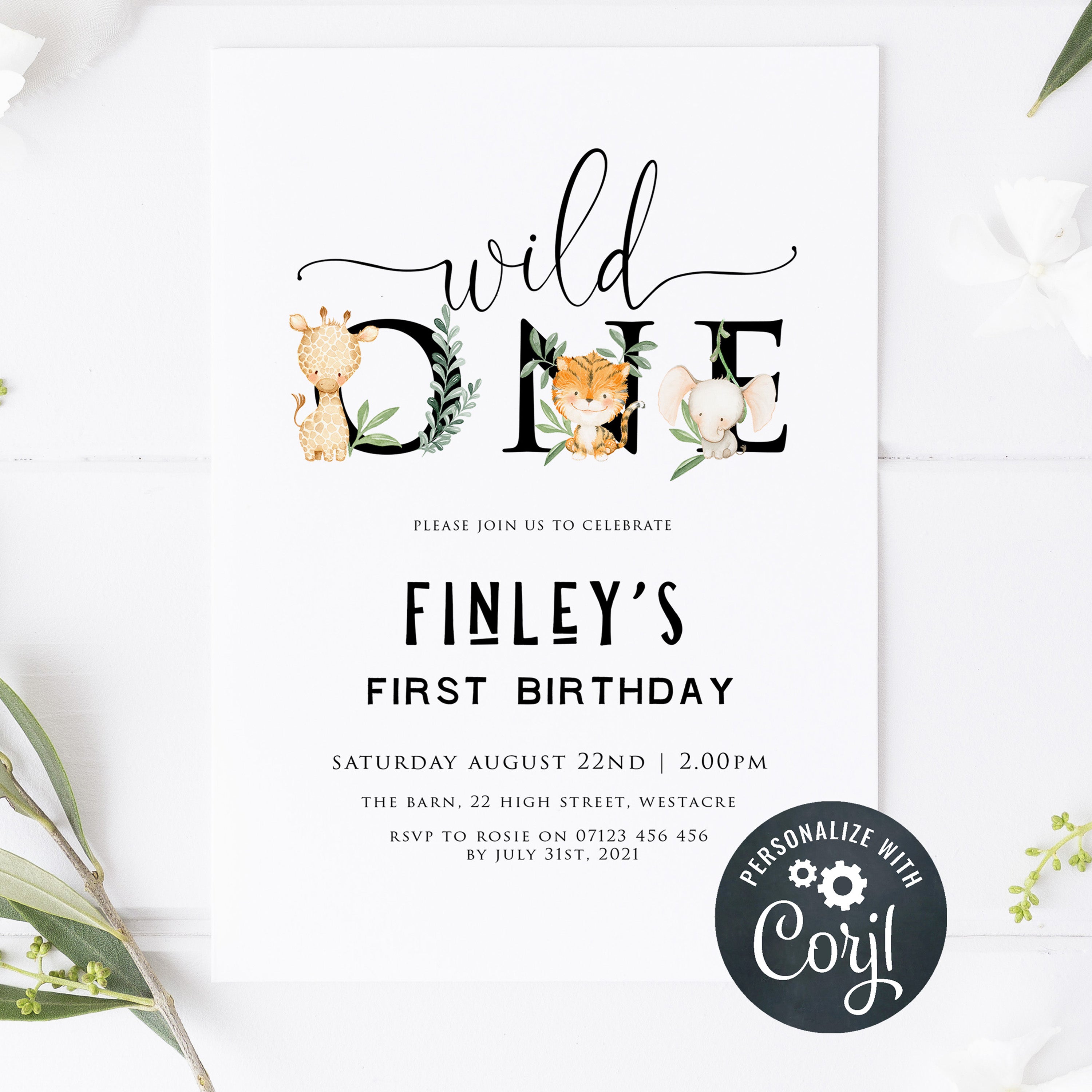 editable first birthday invitations, printable first birthday invitation, wild one birthday theme, the wild ones birthday invitations