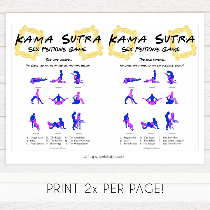 sex positions game, kama sutra bridal game, Printable bachelorette games, friends bachelorette, friends hen party games, fun hen party games, bachelorette game ideas, friends adult party games, naughty hen games, naughty bachelorette games