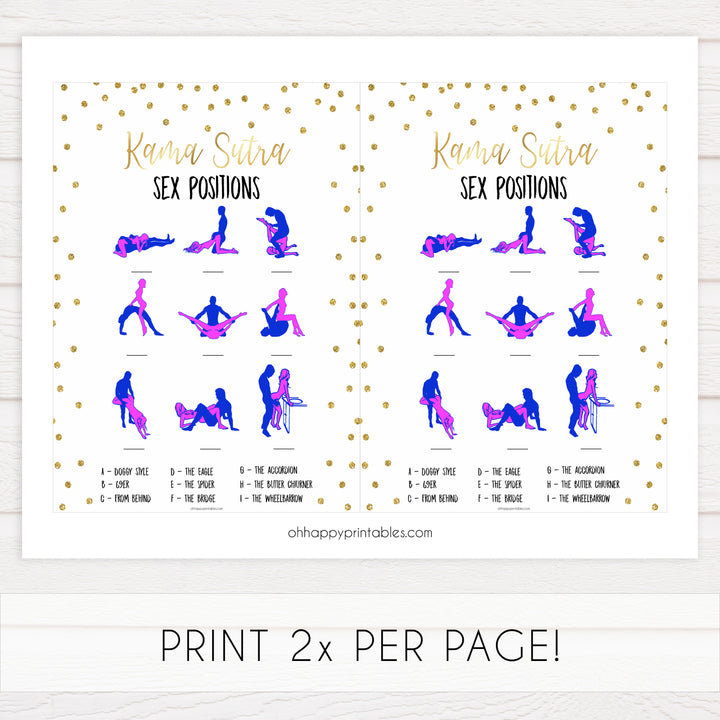 sex positions game, kama sutra bridal games, Printable bachelorette games, gold glitter bachelorette, friends hen party games, fun hen party games, bachelorette game ideas, gold glitter adult party games, naughty hen games, naughty bachelorette games