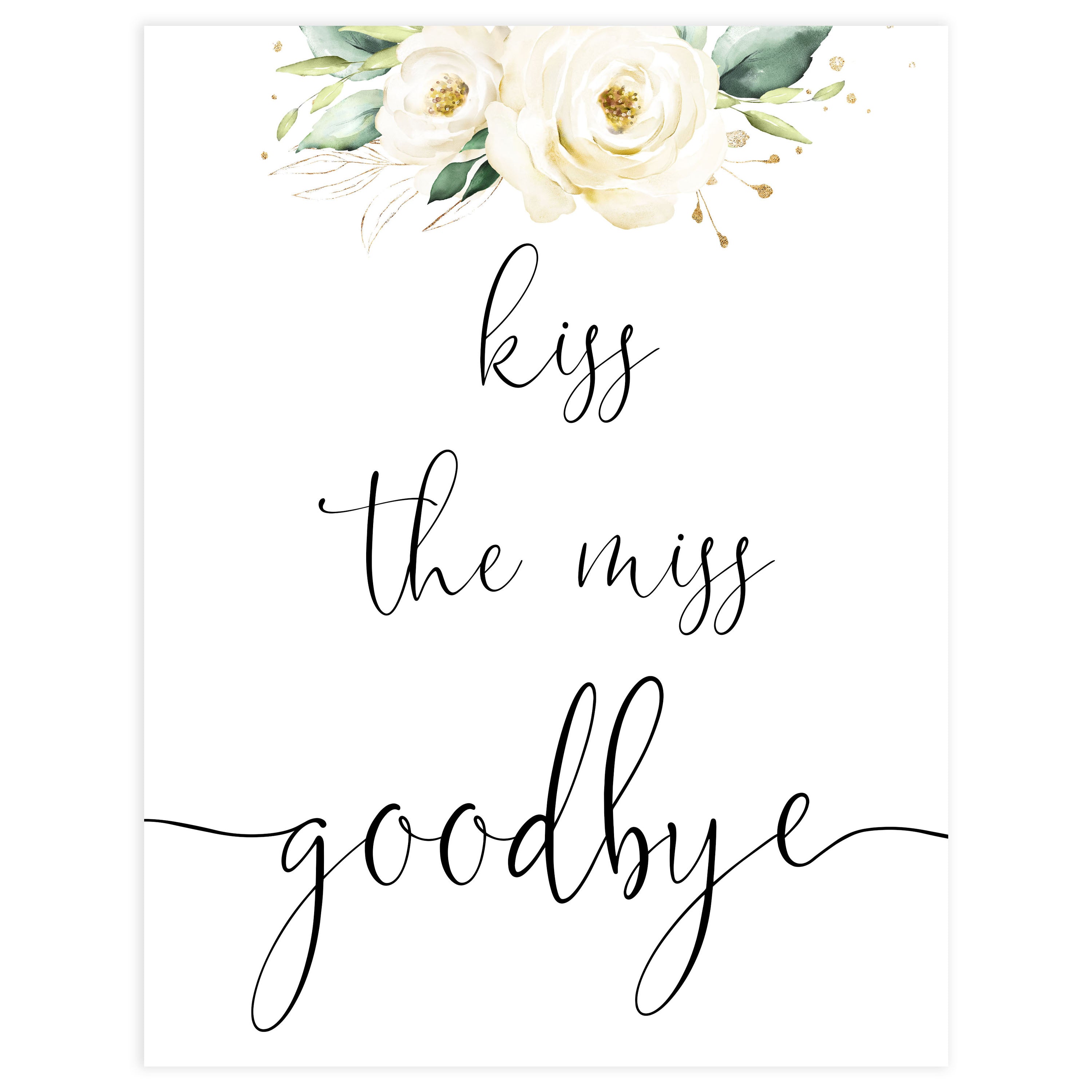 kiss the miss goodbye, Printable bridal shower games, floral bridal shower, floral bridal shower games, fun bridal shower games, bridal shower game ideas, floral bridal shower