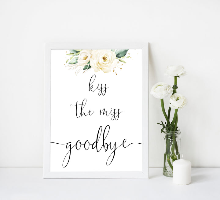 kiss the miss goodbye, Printable bridal shower games, floral bridal shower, floral bridal shower games, fun bridal shower games, bridal shower game ideas, floral bridal shower