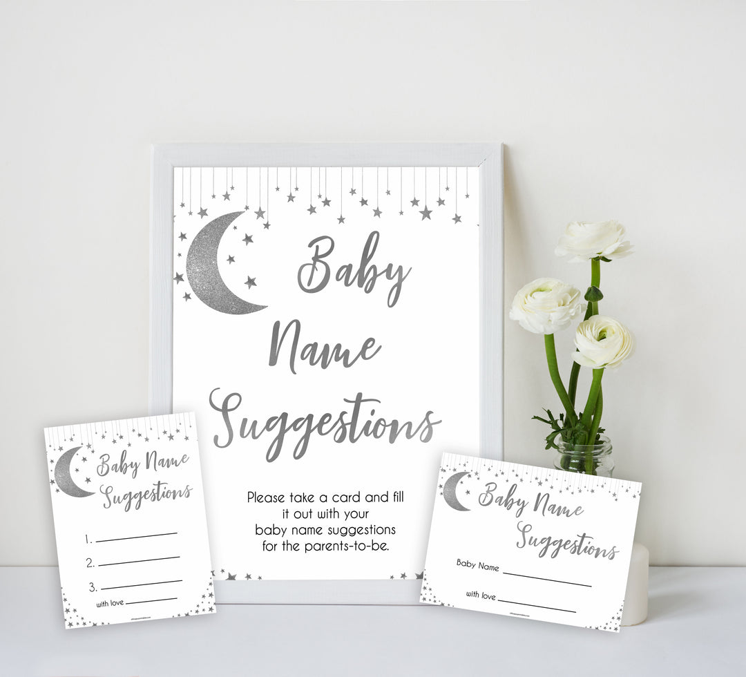 Silver little star, baby name suggestions baby games, baby shower games, printable baby games, fun baby games, twinkle little star games, baby games, fun baby shower ideas, baby shower ideas