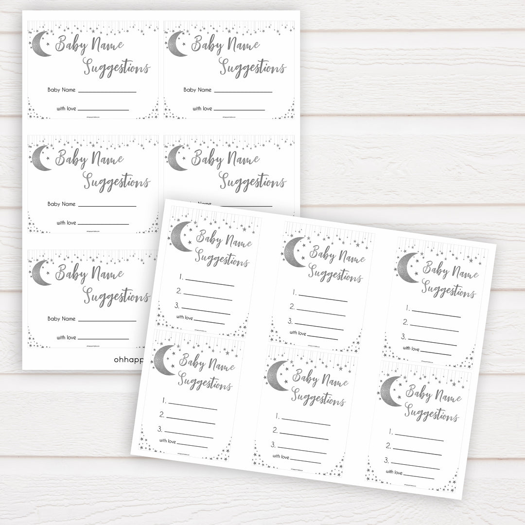 Silver little star, baby name suggestions baby games, baby shower games, printable baby games, fun baby games, twinkle little star games, baby games, fun baby shower ideas, baby shower ideas