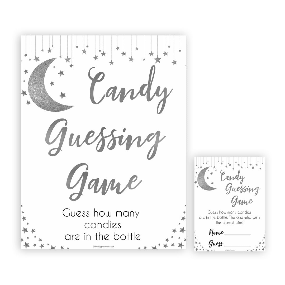 Silver little star, candy guessing game baby games, baby shower games, printable baby games, fun baby games, twinkle little star games, baby games, fun baby shower ideas, baby shower ideas