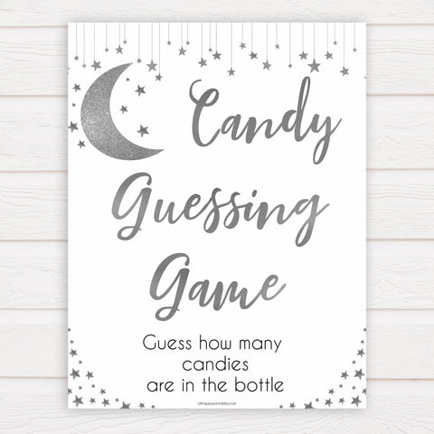 Silver little star, candy guessing game baby games, baby shower games, printable baby games, fun baby games, twinkle little star games, baby games, fun baby shower ideas, baby shower ideas