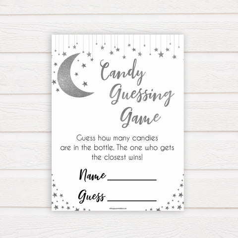 Silver little star, candy guessing game baby games, baby shower games, printable baby games, fun baby games, twinkle little star games, baby games, fun baby shower ideas, baby shower ideas