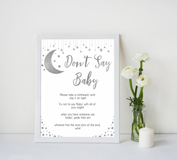 Silver little star, dont say baby baby games, baby shower games, printable baby games, fun baby games, twinkle little star games, baby games, fun baby shower ideas, baby shower ideas