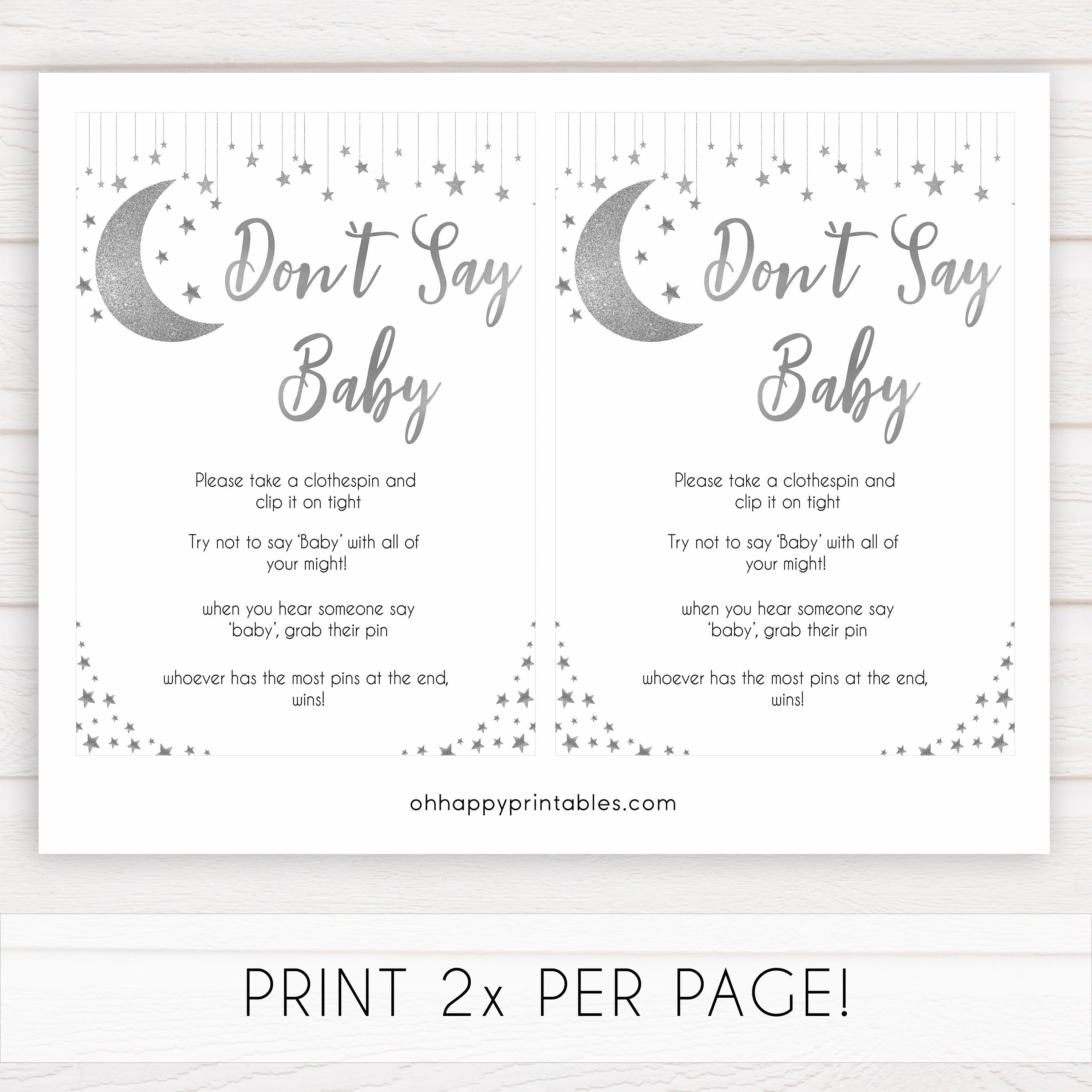 Silver little star, dont say baby baby games, baby shower games, printable baby games, fun baby games, twinkle little star games, baby games, fun baby shower ideas, baby shower ideas