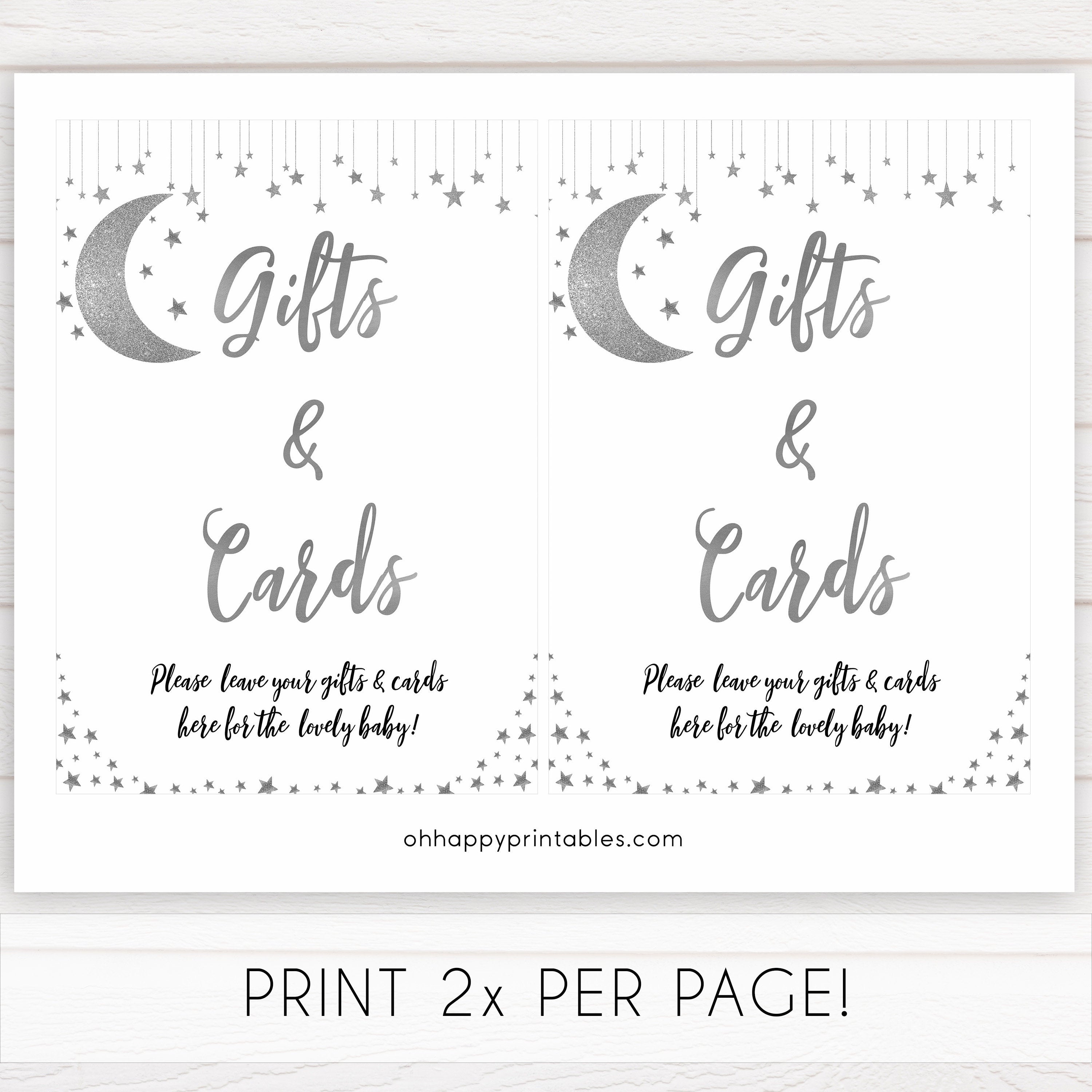 gifts and cards baby sign, Little star baby signs, printable baby signs, printable baby decor, twinkle baby shower, star baby decor, fun baby shower ideas, top baby shower themes