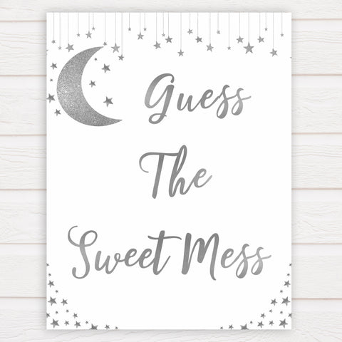 Silver little star, guess the sweet mess baby games, baby shower games, printable baby games, fun baby games, twinkle little star games, baby games, fun baby shower ideas, baby shower ideas