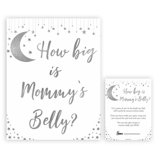 Silver little star, how big is mommys belly baby games, baby shower games, printable baby games, fun baby games, twinkle little star games, baby games, fun baby shower ideas, baby shower ideas