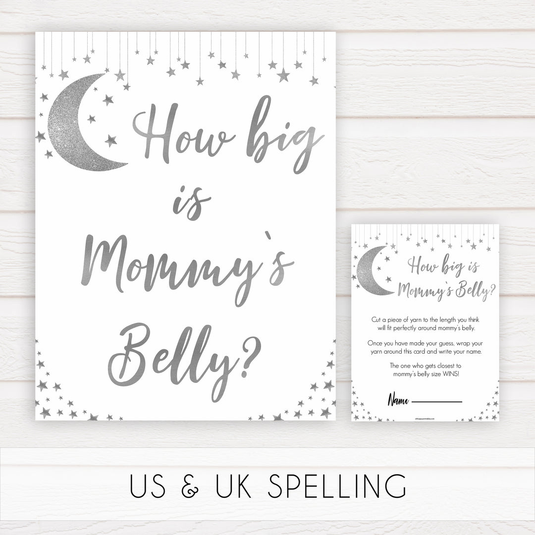Silver little star, how big is mommys belly baby games, baby shower games, printable baby games, fun baby games, twinkle little star games, baby games, fun baby shower ideas, baby shower ideas
