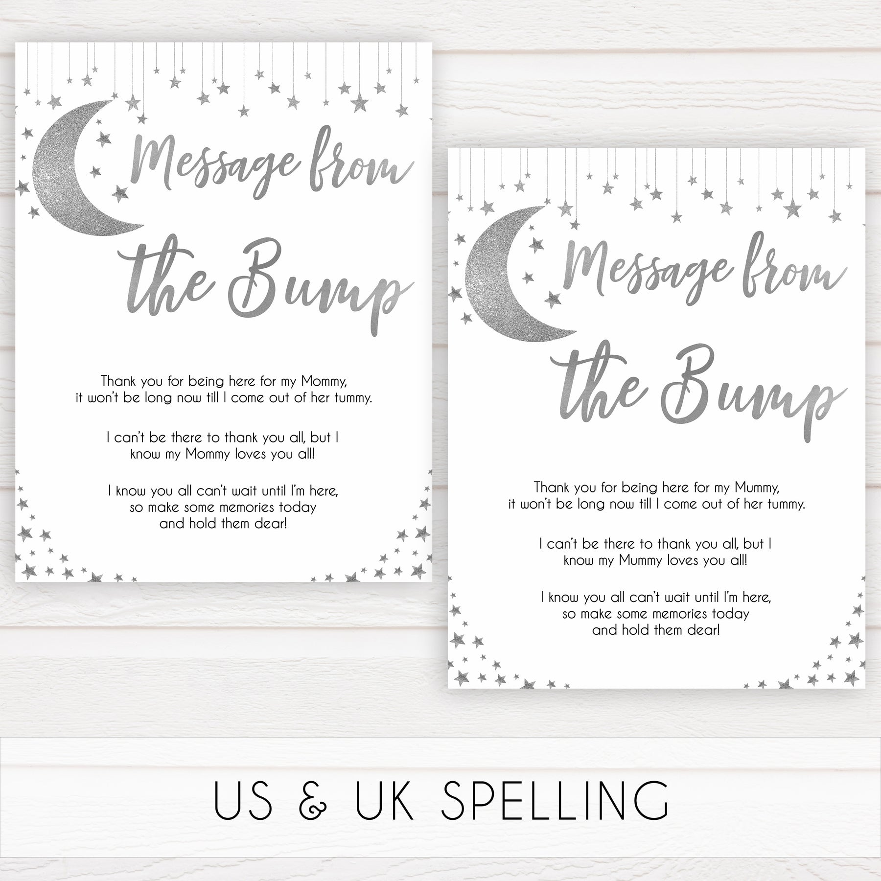 Silver little star, message from the bump baby games, baby shower games, printable baby games, fun baby games, twinkle little star games, baby games, fun baby shower ideas, baby shower ideas