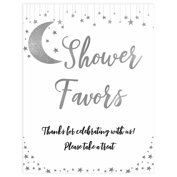 Shower Favors Sign, Little star baby signs, printable baby signs, printable baby decor, twinkle baby shower, star baby decor, fun baby shower ideas, top baby shower themes